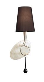 Paola Silver-Black Wall Lights Mantra Armed Wall Lights Paola Silver-Black Wall Lights Mantra Armed Wall Lights
